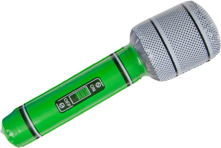 Opblaas microfoon - groen - speelgoed - opblaasbaar