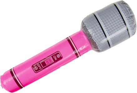Opblaas microfoon - roze - speelgoed - kinderen - opblaasbaar