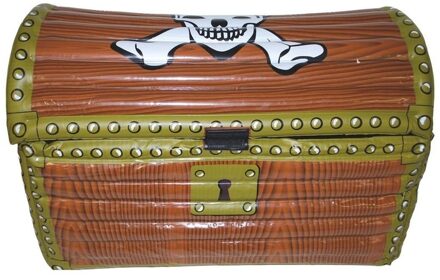 Opblaas schatkist 60 cm - Opblaasfiguren Bruin