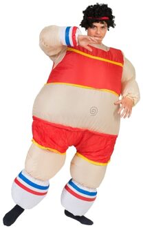 Opblaas sporter kostuum voor volwassenen - Carnavalskostuums Multikleur