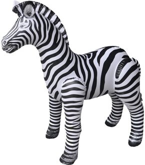 Opblaas zebra dieren 80 cm realistische print - Opblaasfiguren Multikleur