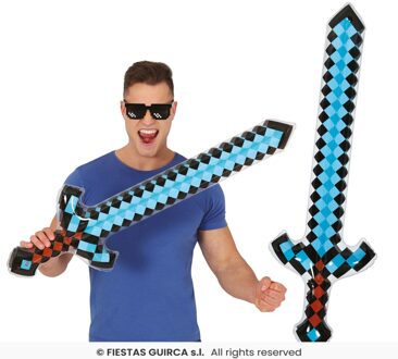 Opblaasbaar Diamond Sword (90cm) Multikleur - Print