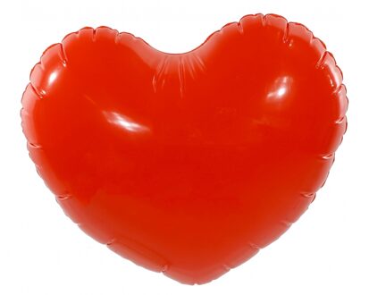 Opblaasbaar hart - rood - pvc - B45 x H35 cm - Valentijnsdag versiering