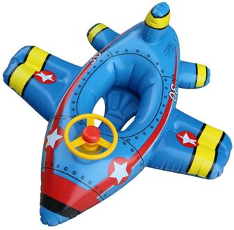 Opblaasbaar Zwembad Float Cirkel Veiligheid Zwemmen Seat Vliegtuigen Baby Zwemmen Ring Kinderen Kinderen Zomer Water Baden Speelgoed Accessoires Blauw