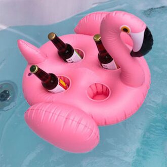 Opblaasbaar Zwembad Float Flamingo Bekerhouders Zwemmen Float Cirkel Zwembad Party Drinken Koeler Tafel Bar Tray Strand