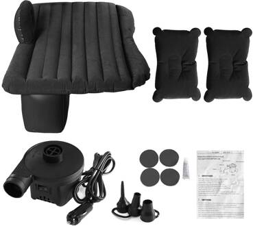 Opblaasbare Auto Matras Opblaasbare Auto Multifunctionele Auto Opblaasbare Bed Auto Accessoires Opblaasbare Bed Reizen Goederen Met Pillo zwart