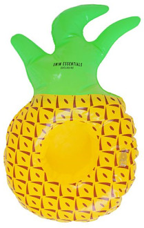 Opblaasbare Bekerhouder Ananas Geel - Beige - Creme, Oranje
