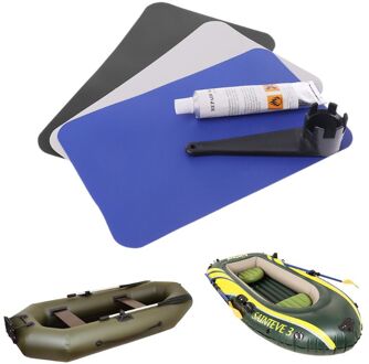Opblaasbare Boot Zwembad Kajakken Pvc Bandenreparatieset Patch Lijm Kit Lijm Kano Ventiel Sleutel R9CE