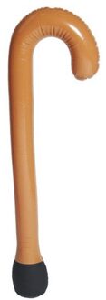 Opblaasbare bruine wandelstok - 90 cm - Abraham/Sara feestartikelen - 50/60/70/80/90/100 jaar