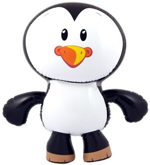 Opblaasbare dieren - Pinguin - wit/zwart - 56 cm - pvc kunststof - opblaasspeelgoed Multikleur