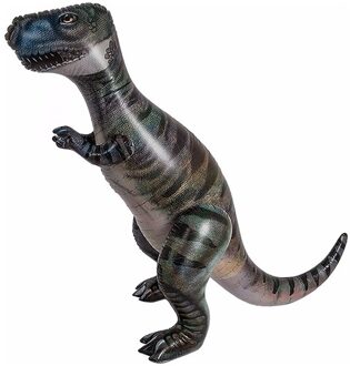 Opblaasbare dinosaurus T-Rex - groen/bruin - groot - 175 cm - Feest/speelgoed/fun - dieren Multi