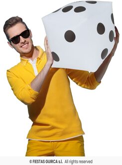 Opblaasbare Dobbelsteen 30cm Wit - Transparant