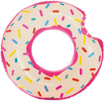 Opblaasbare donut zwemband 107 cm - Zwembanden Roze