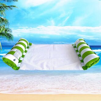 Opblaasbare Drijvende Rij Casual Water Ligstoel Zwembad Lounge Stoel groen