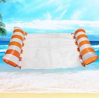 Opblaasbare Drijvende Rij Casual Water Ligstoel Zwembad Lounge Stoel oranje