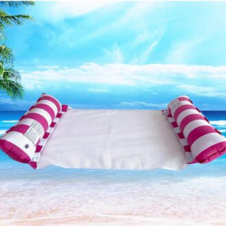 Opblaasbare Drijvende Rij Casual Water Ligstoel Zwembad Lounge Stoel rood