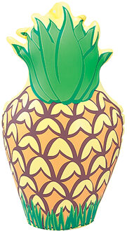 Opblaasbare figuren - tropische ananas - 35 cm - hawaii/fruit thema Multi