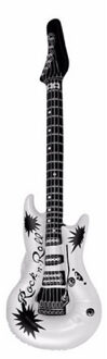 Opblaasbare Gitaar - 106 cm - wit - Speelgoed - Feestartikel - Luchtgitaar