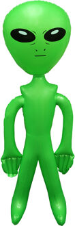 Opblaasbare groene alien figuur - 170 cm - uit space/de ruimte - buitenaards leven pop