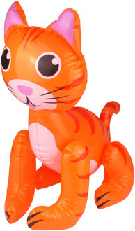 Opblaasbare kat - opblaas decoratie dieren - rode kat van 53 cm