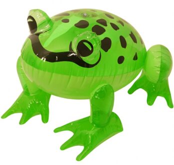 Opblaasbare kikker - decoratie - groen - 40 cm - dieren Multi