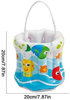 Opblaasbare Kleine Emmer Kinderen Opblaasbare Kleine Ijs Emmer Opvouwbare Draagbare Transparante Harde Bodem Draagbare Emmer