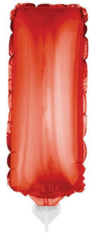Opblaasbare letter ballon I rood 41 cm
