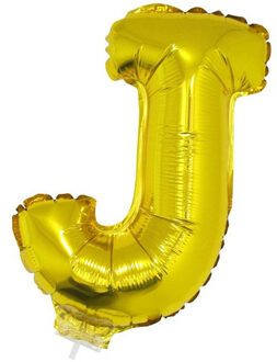 Opblaasbare letter ballon J goud