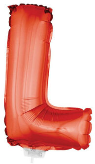 Opblaasbare letter ballon L rood 41 cm