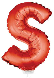 Opblaasbare letter ballon S rood 41 cm