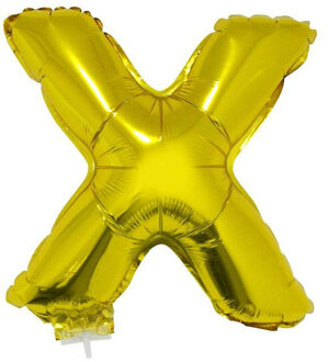 Opblaasbare letter ballon X goud