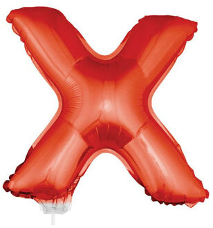 Opblaasbare letter ballon X rood 41 cm