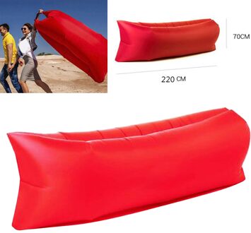 Opblaasbare Lucht Bed Bank Lounger Couch Stoel Tas Hangout Outdoor Camping Strand rood