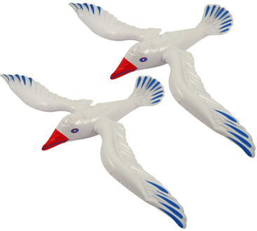 Opblaasbare meeuw vogel - 2x - 67 cm - Zeevogels - Maritieme decoraties