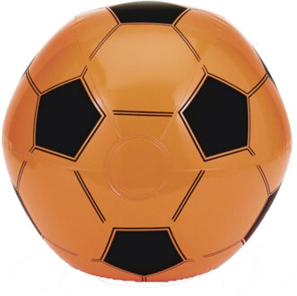 Opblaasbare oranje voetbal strandbal - Dia 30 cm - PVC - sport en spel artikelen