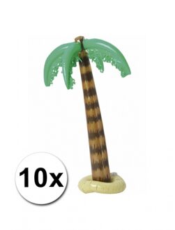 Opblaasbare palmboom - 10x - 90 cm - opblaas palm - hawaii/tropische versiering