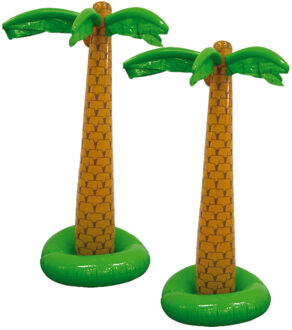 Opblaasbare palmboom/bomen - Set van 2x stuks - 180 cm - Tropische Hawaii versiering - decoraties