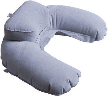 Opblaasbare Reizen Nekkussen Zachte Lucht U-vorm Gezondheid Kussen Slaap Hoofd Kussen grijs