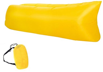 Opblaasbare Slaapzak Slaapzak Luchtbed Kussen Camping Opblaasbare Luie Sofa Tas Ultralichte Down Seizoen Air bed geel