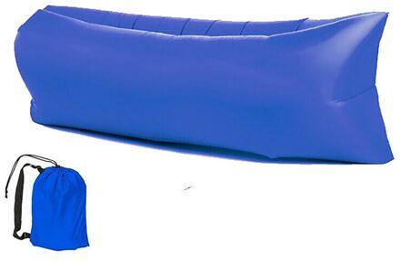 Opblaasbare Slaapzak Slaapzak Luchtbed Kussen Camping Opblaasbare Luie Sofa Tas Ultralichte Down Seizoen Air bed Marineblauw