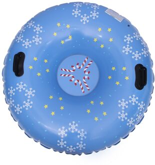 Opblaasbare Sneeuw Buis Pvc Sneeuw Boot Sneeuw Rider Slee Met Handvat Bodem Duurzaam Kinderen Outdoor Verdikte Cirkel Sneeuw Buis 122cm