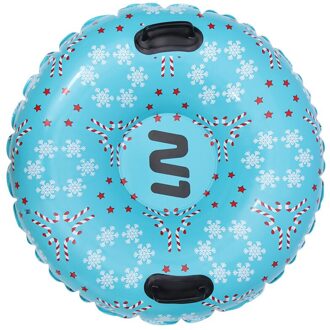 Opblaasbare Sneeuw Buis Pvc Sneeuw Boot Sneeuw Rider Slee Met Handvat Bodem Duurzaam Kinderen Outdoor Verdikte Cirkel Sneeuw Buis 96cm type A