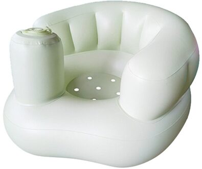 Opblaasbare Speelgoed Sofa Pvc Baby Leren Sit Stoel Draagbare Seat Zwembad Speelgoed #38 wit