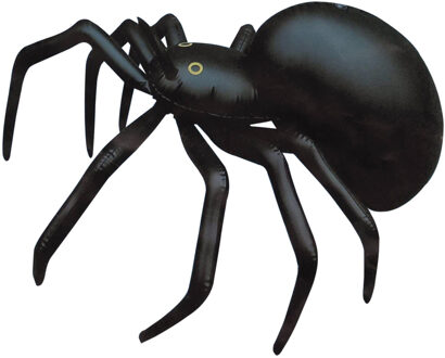 Opblaasbare spin van 91 cm - zwart - Horror thema of Halloween - feest versieringen