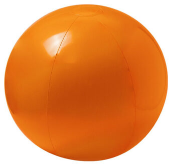 Opblaasbare strandbal extra groot - oranje - Dia 40 cm - kunststof - Strand/buiten