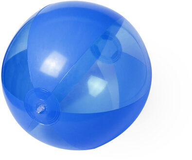 Opblaasbare strandbal plastic blauw 28 cm