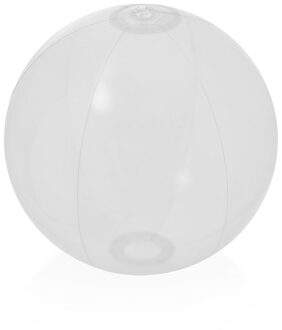 Opblaasbare strandbal plastic - transparant wit - D28 cm - Strand buiten zwembad speelgoed