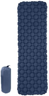 Opblaasbare Waterdichte Outdoor Tent Wandelen Slapen Matras Reizen Vouwen Bed Slapen Pad Draagbare Camping Mat donker blauw