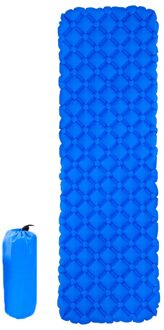 Opblaasbare Waterdichte Outdoor Tent Wandelen Slapen Matras Reizen Vouwen Bed Slapen Pad Draagbare Camping Mat Marineblauw