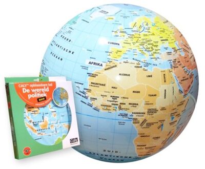 Opblaasbare wereld bal 42 cm wereld politiek